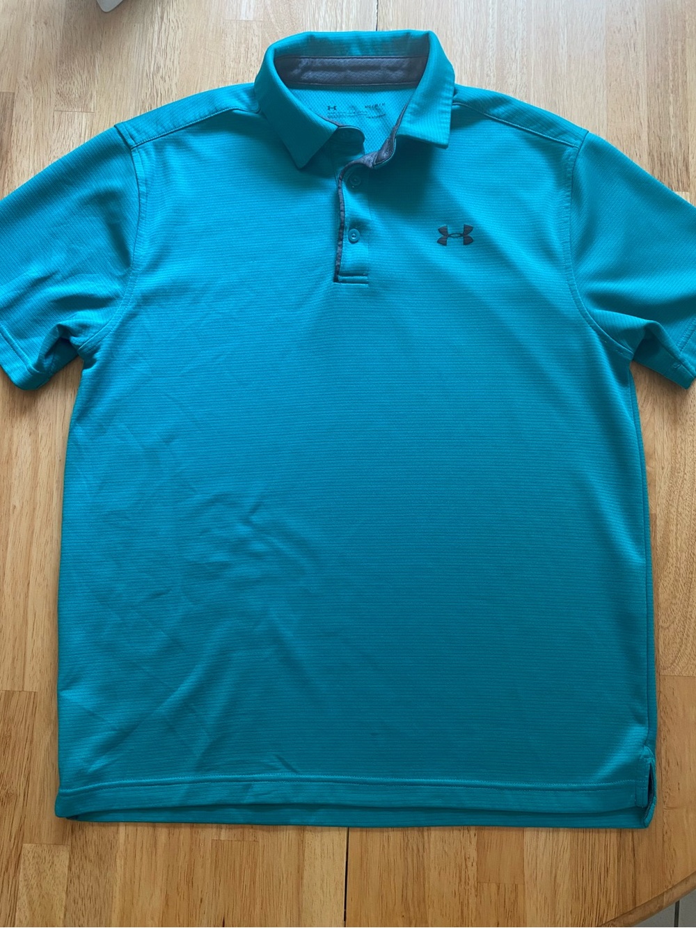 Under Armour Men's Teal Performance Heat-gear Polo Shirt Golf Size M - Picture 2 of 6